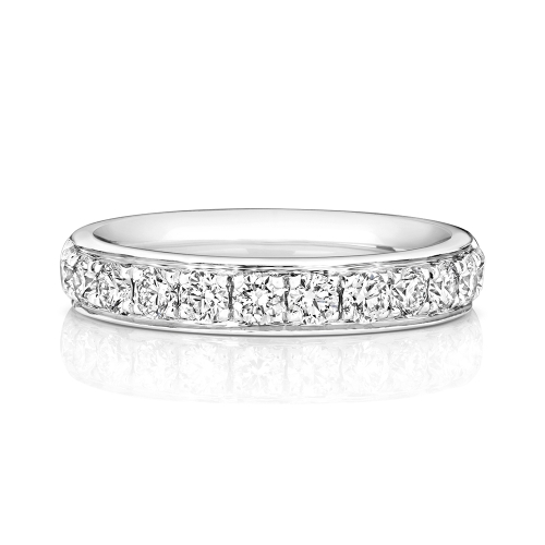 4 Prong Round Starhalf Half Eternity Engagement Rings