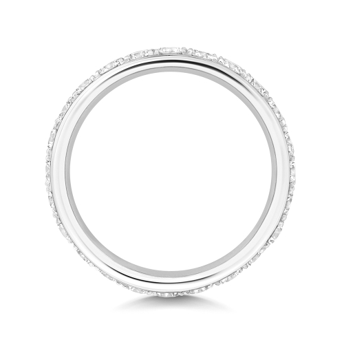 4 Prong Round Orbitthree Eternity Engagement Rings