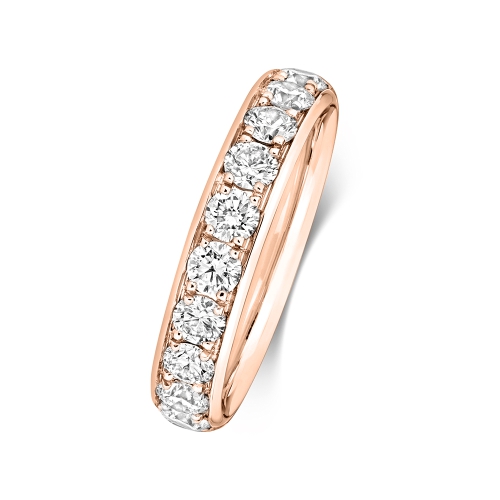 4 Prong Round Rose Gold Infinityglimmer Eternity Engagement Rings