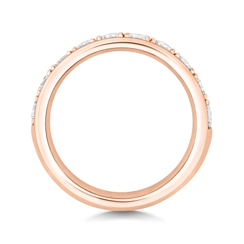 4 Prong Round Rose Gold Infinityglimmer Eternity Engagement Rings