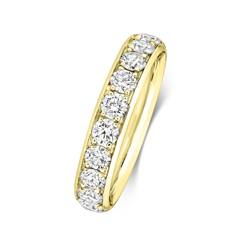4 Prong Round Yellow Gold Infinityglimmer Eternity Engagement Rings