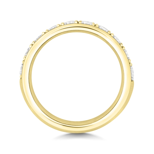 4 Prong Round Yellow Gold Infinityglimmer Eternity Engagement Rings
