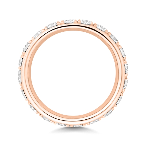 4 Prong Round Rose Gold Stunning Eternity Engagement Rings