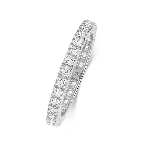 4 Prong Round Regal Eternity Engagement Rings