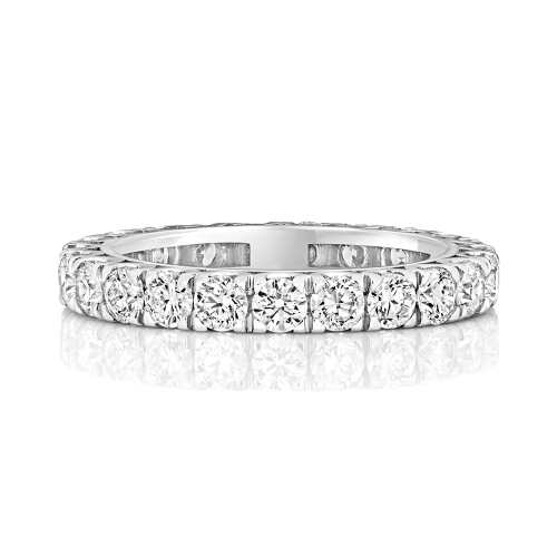 4 Prong Round Twinkling Eternity Engagement Rings