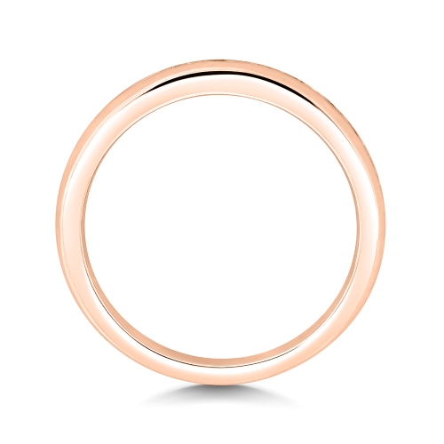 Channel Setting Round Rose Gold Wonder Eternity Diamond Rings