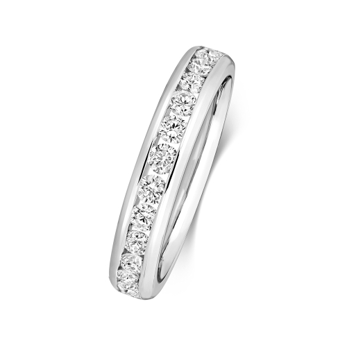 Channel Setting Round Wonder Half Eternity Diamond Rings