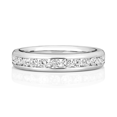 Channel Setting Round Wonder Half Eternity Diamond Rings