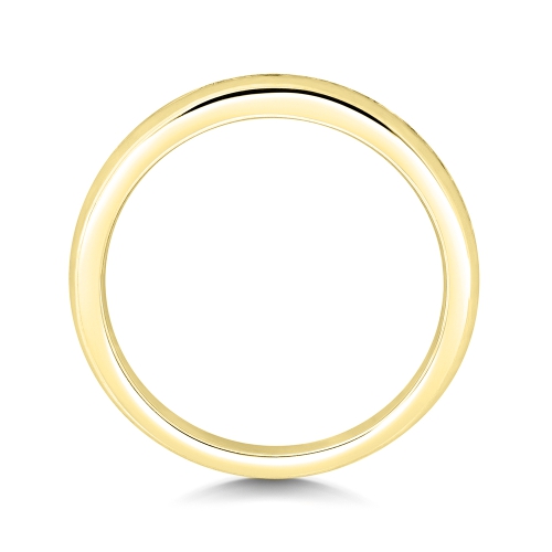 Channel Setting Round Yellow Gold Wonder Eternity Diamond Rings