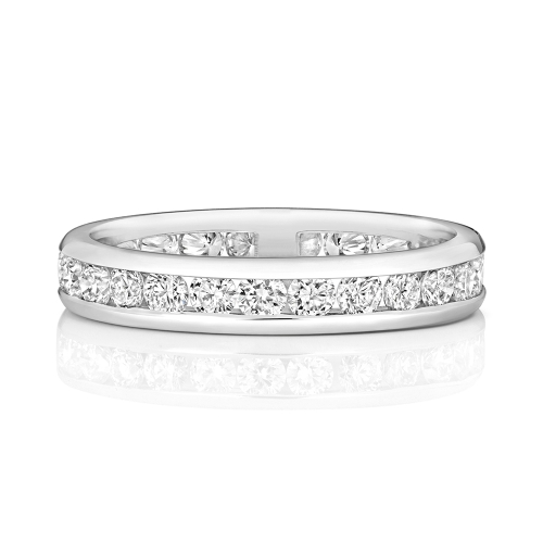 Channel Setting Round Lusterfullorbit Eternity Engagement Rings