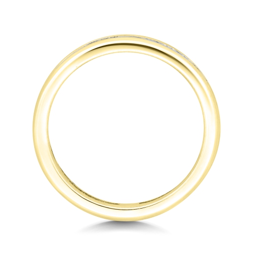 Channel Setting Round Yellow Gold Lusterfullorbit Eternity Engagement Rings