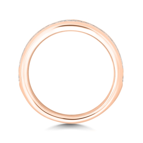 Channel Setting Round Rose Gold Eternalwhisper Eternity Diamond Rings