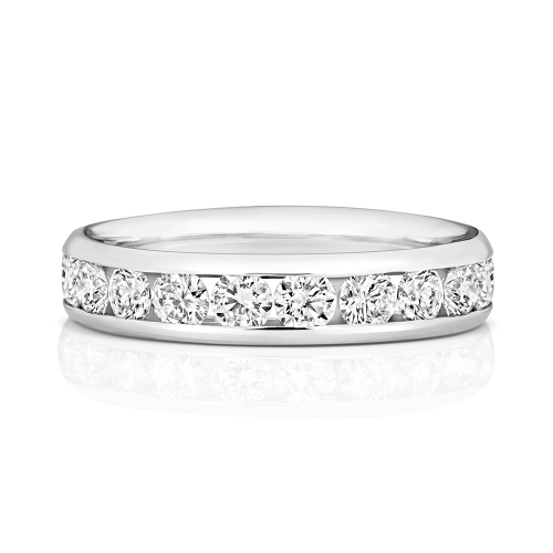 Channel Setting Round Eternalwhisper Half Eternity Diamond Rings