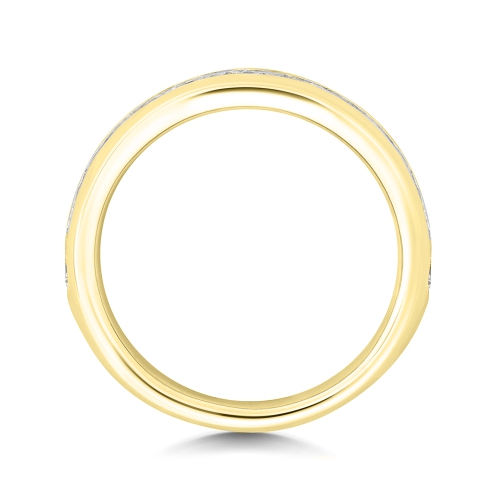 Channel Setting Round Yellow Gold Eternalwhisper Eternity Diamond Rings