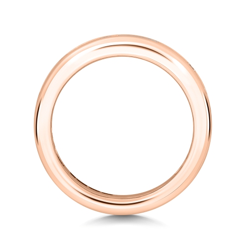 Channel Setting Round/Baguette Rose Gold Elysian Eternity Diamond Rings