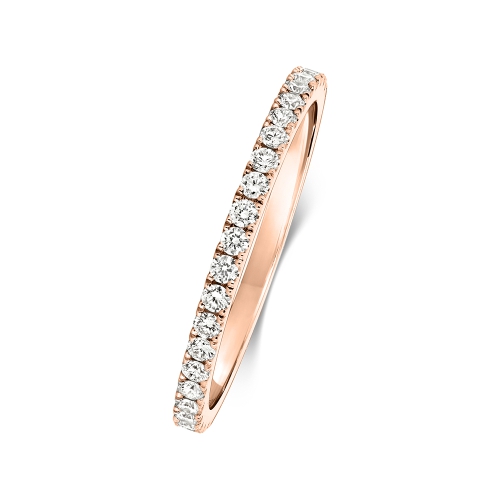 4 Prong Round Rose Gold Glimmerpulse Eternity Engagement Rings