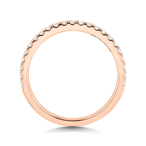 4 Prong Round Rose Gold Glimmerpulse Eternity Engagement Rings