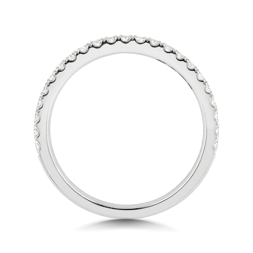 4 Prong Round Glimmerpulse Half Eternity Engagement Rings