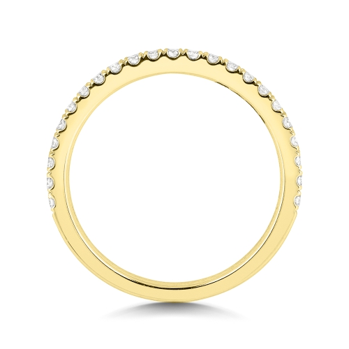 4 Prong Round Yellow Gold Glimmerpulse Eternity Engagement Rings