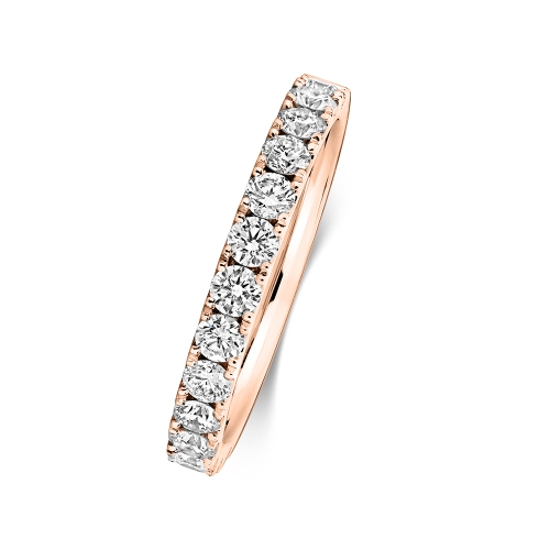 4 Prong Round Rose Gold Whisperglow Eternity Engagement Rings
