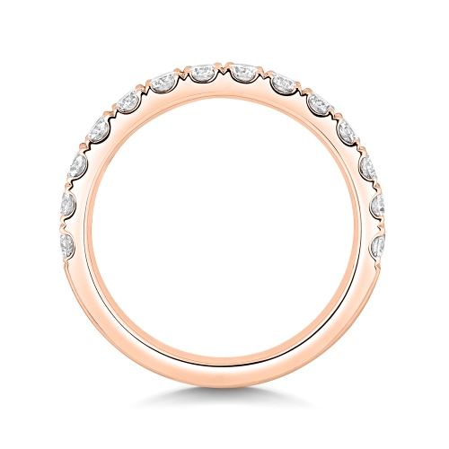4 Prong Round Rose Gold Whisperglow Eternity Engagement Rings