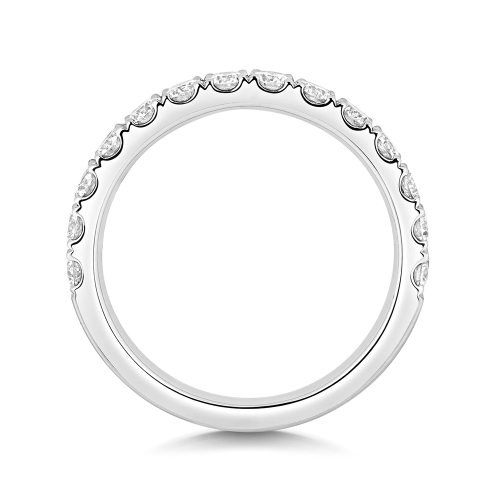 4 Prong Round Whisperglow Half Eternity Engagement Rings