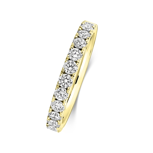4 Prong Round Yellow Gold Whisperglow Eternity Engagement Rings