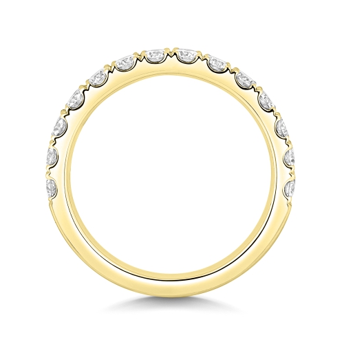 4 Prong Round Yellow Gold Whisperglow Eternity Engagement Rings