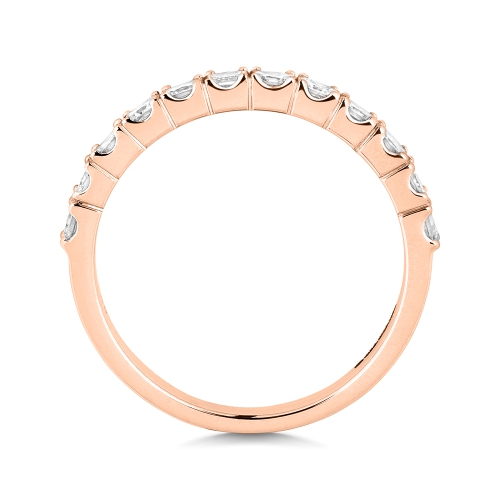 4 Prong Princess Rose Gold Idsignet Eternity Diamond Rings