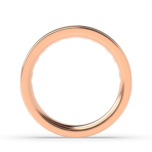Channel Setting Princess/Baguette Rose Gold Sparkstud Eternity Diamond Rings