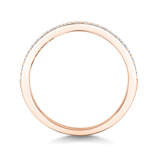 4 Prong Round Rose Gold Radiancehalfglow Eternity Engagement Rings