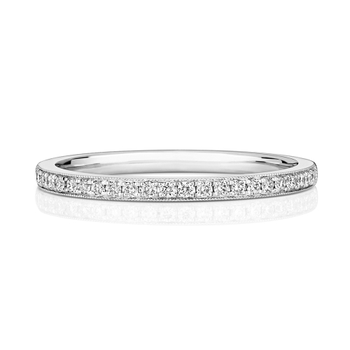 4 Prong Round Radiancehalfglow Half Eternity Engagement Rings