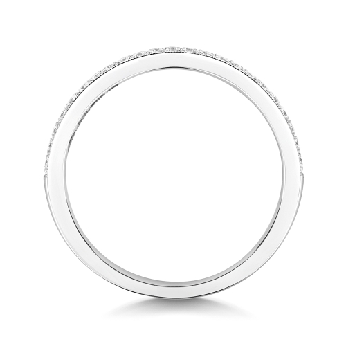 4 Prong Round Radiancehalfglow Half Eternity Engagement Rings