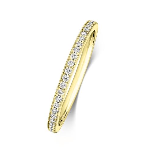 4 Prong Round Yellow Gold Radiancehalfglow Eternity Engagement Rings