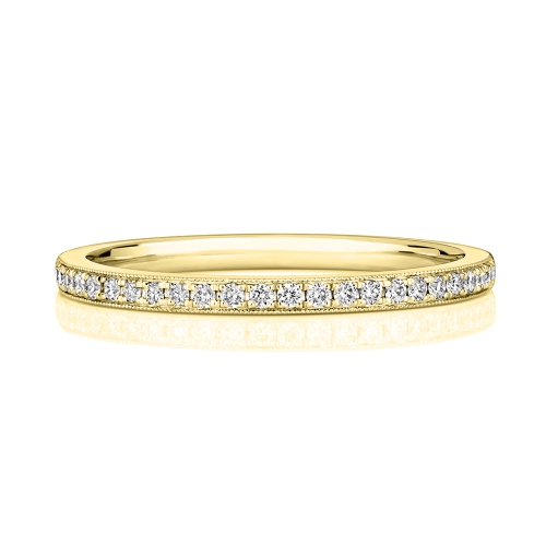 4 Prong Round Yellow Gold Radiancehalfglow Eternity Engagement Rings