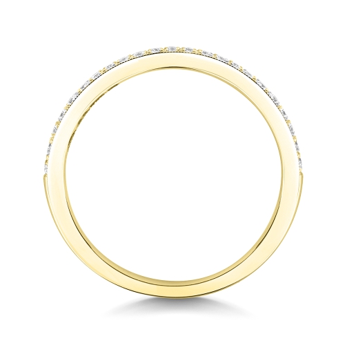 4 Prong Round Yellow Gold Radiancehalfglow Eternity Engagement Rings