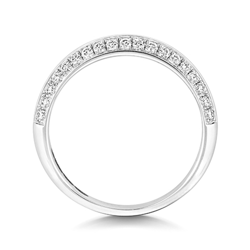 4 Prong Round Knife egde Half Eternity Engagement Rings