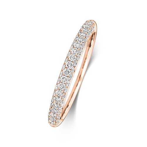 4 Prong Round Rose Gold Illustrious Eternity Engagement Rings