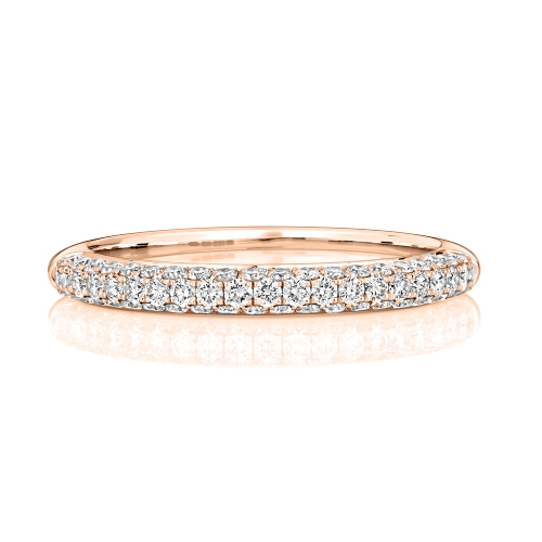 4 Prong Round Rose Gold Illustrious Eternity Engagement Rings