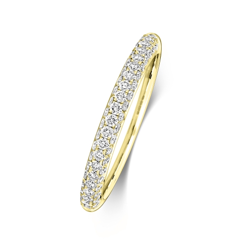4 Prong Round Yellow Gold Illustrious Eternity Engagement Rings