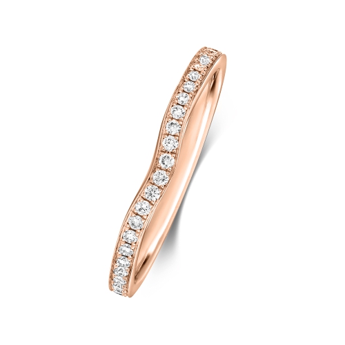 4 Prong Round Rose Gold Impeccable Eternity Engagement Rings