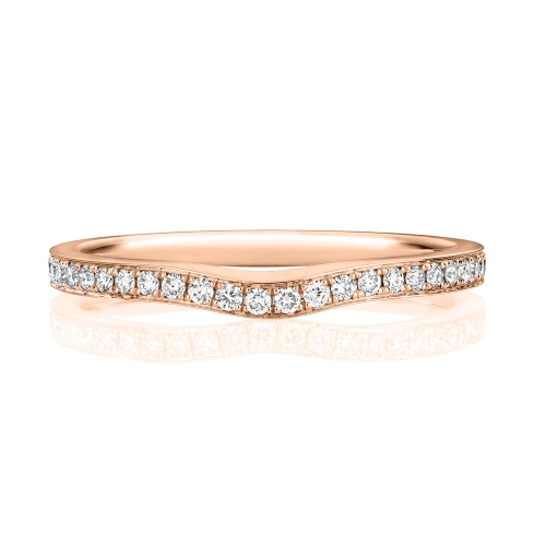 4 Prong Round Rose Gold Impeccable Eternity Engagement Rings