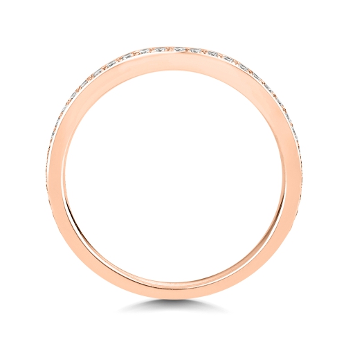 4 Prong Round Rose Gold Impeccable Eternity Engagement Rings