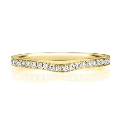 4 Prong Round Yellow Gold Impeccable Eternity Engagement Rings