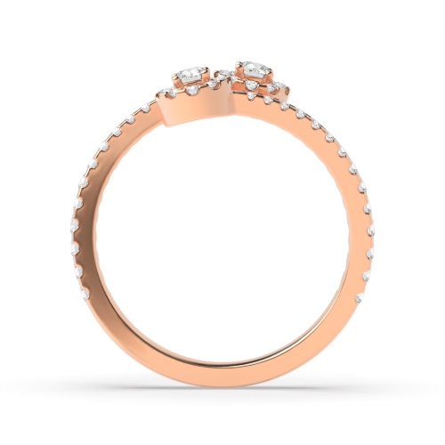 4 Prong Round Rose Gold Golden Unusual Engagement Rings