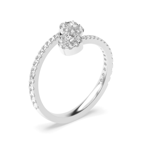 4 Prong Round Golden Moissanite Engagement Rings