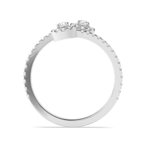 4 Prong Round Golden Moissanite Engagement Rings
