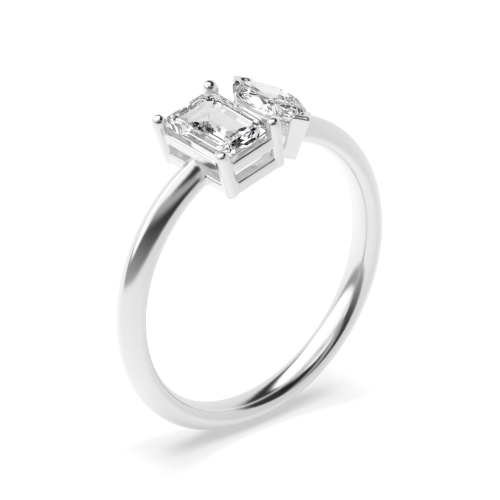 4 Prong Emerald Unique Engagement Rings