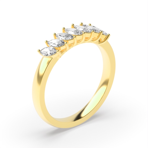 Buy 2 Prong Setting Marquise Shape Half Eternity Ring - Abelini