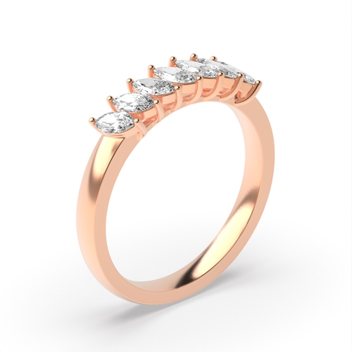 4 Prong Marquise Rose Gold Auraradiance Diamond Rings